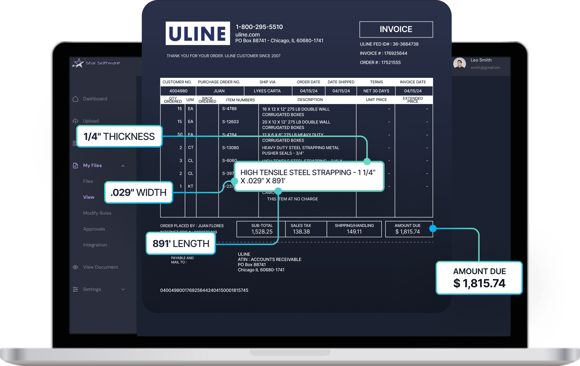 Metal Invoice - Star Software